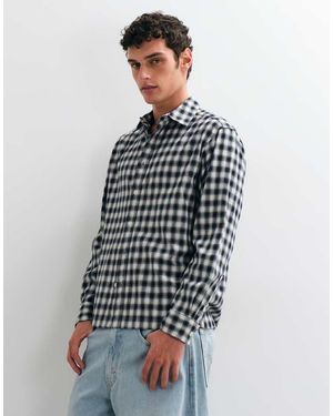 Only & Sons Regular-Fit Overhemd Met Kleine Marineblauwe Ruit