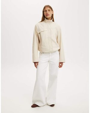 Cotton On Arlo Funnel Neck Jacket - Natural