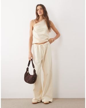 ASOS Wide Leg Trouser Co-ord - Natural