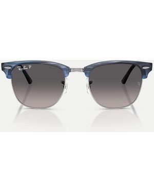 Ray-Ban Clubmaster Sunglasses With Polarised Lens - Blue