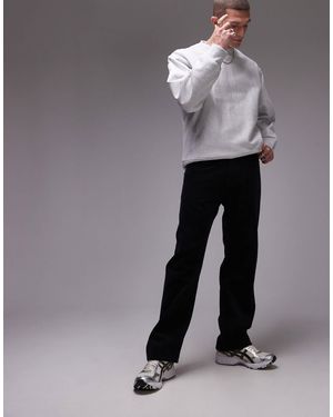 ARKET Cord Straight Leg Pants With Five Pocket Detail - Grey