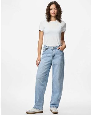 Pieces Barrel Fit Jeans - Blue