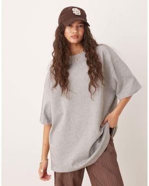 ASOS Longline Heavyweight Oversized T-shirt - Brown