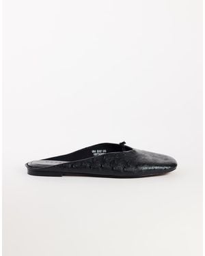 TOPSHOP Blythe Knotted Flat Mules - Black