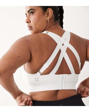 4505 Curve Icon Active High Support Sports Bra With Removable Padding And Adjustable Straps - White