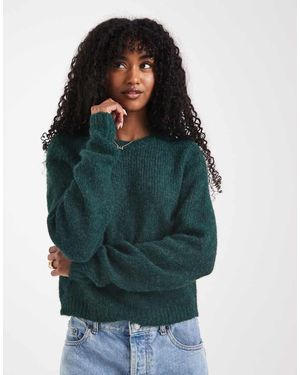 Vero Moda Soft Fluffy Knit O-neck Jumper - Green