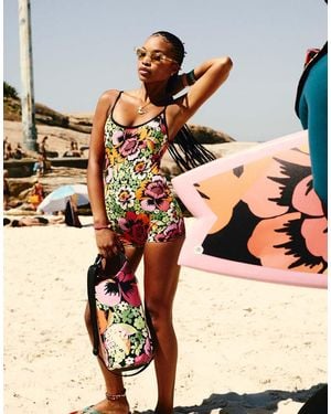 Rip Curl Rip Curl X Farm Rio Floral Print Unitard - Orange