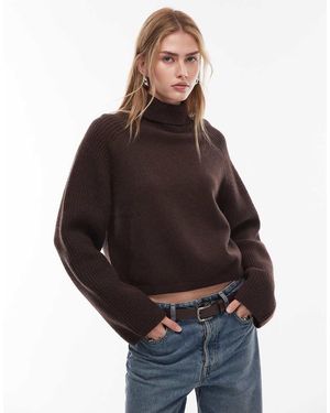 & Other Stories Wool Turtleneck Ribbed Jumper - Brown