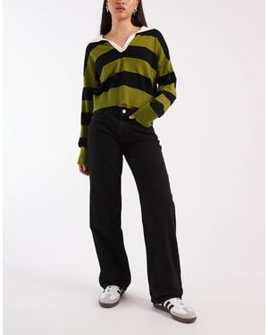 Vero Moda Kirsa Mid Rise Straight Leg Jeans - Black