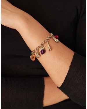 ASOS Bracelet With Colourful Charms - Black