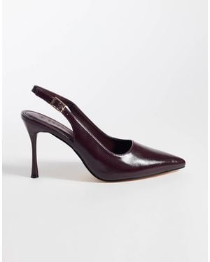 SEQWL Slingback Pointed Stiletto Heel Shoes - Red