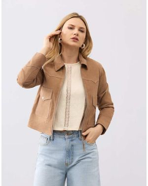 Bolongaro Trevor Real Suede Freya Trucker Jacket - Blue