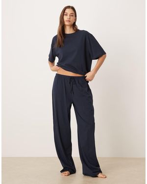 ASOS Mix & Match Cotton Pyjama Trouser - Blue