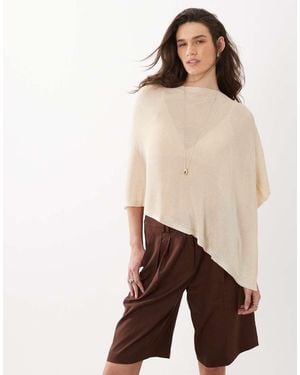 Mango Poncho - Natural