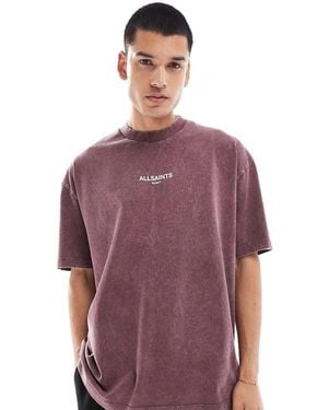 AllSaints Underground Oversized T-shirt - Purple