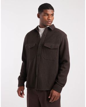 ARKET Chunky Bouclé Overshirt - Black