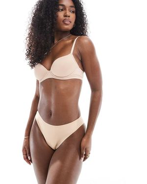 Modibodi Braguitas Brasileñas Menstruales De Pernera Alta De Absorción Ligera A Moderada Sin Costuras Au Naturel De -Neutro - Marrón