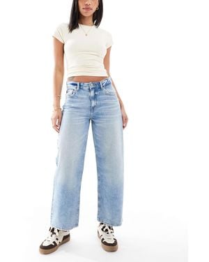 Pull&Bear Mid Rise Cropped Jean - Blue