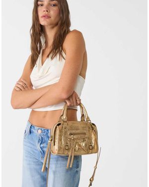 Stradivarius Crossbody Bowling Bag With Zip - Blue