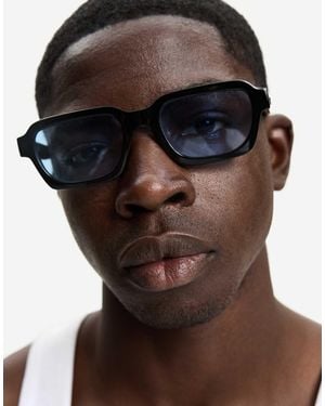 Bershka – kunstharz-sonnenbrille - Schwarz