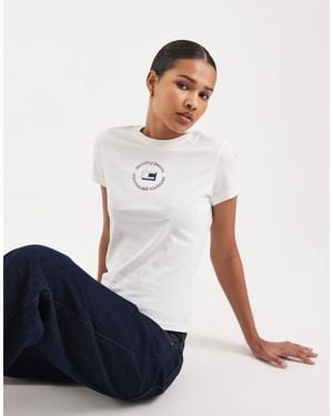 Tommy Hilfiger Logo Slim Fit T-shirt - White