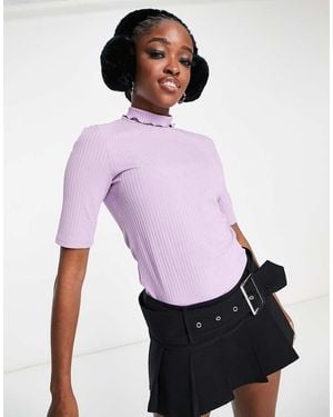 Fire & Glory Alicia High Neck T-shirt - Purple