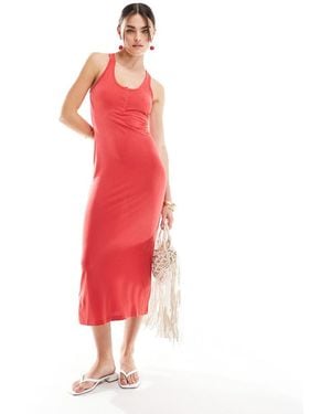 Mango Vestito Midi - Rosso