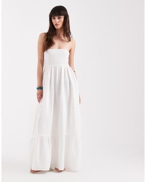 Aware Boho Bandeau Maxi Dress - White