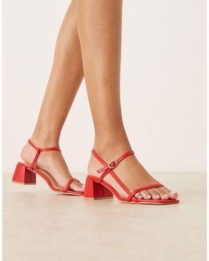 Glamorous Low Block Heeled Sandals - Pink