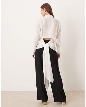 Never Fully Dressed Tie Back Shirt - Natural