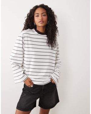 Gina Tricot Long Sleeve Top - White