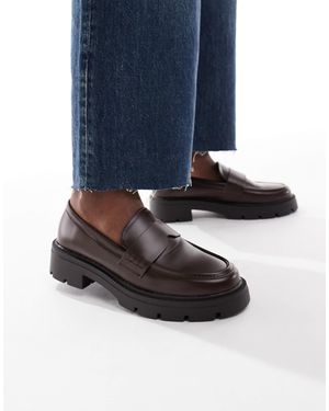 SEQWL Wide Fit – alfa – loafer - Blau