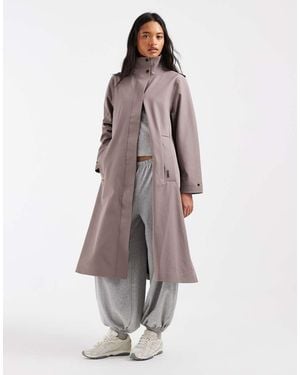 Rains Chaqueta Softshell Impermeable Con Capucha Y Corte Evasé En-Neutro - Gris