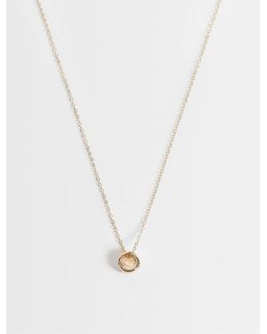 ASOS Collana A Catenina Sottile Con Pendente Rotondo - Bianco