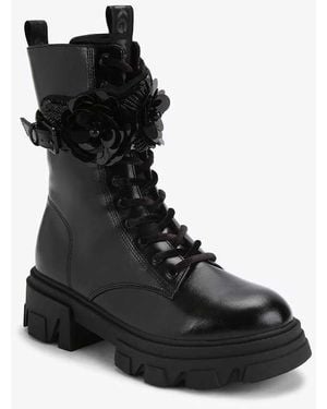 KG by Kurt Geiger Trekker Cuff Low Ankle Boots - Black