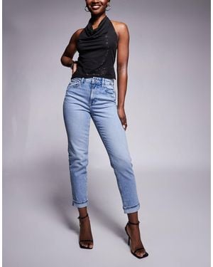 River Island – mom-jeans - Blau
