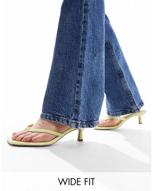 Asos Design Wide Fit – heatwave – zehenstegsandaletten - Blau