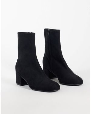ASOS Ronan Block Heel Ankle Boots - Black