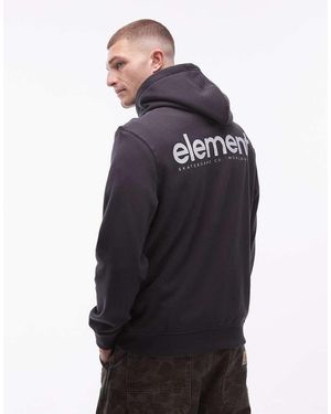 Element Sudadera Negra Con Capucha Y Estampado Trasero De -Negro - Azul