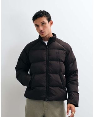Fred Perry Giacca Imbottita Con Maniche Raglan - Nero