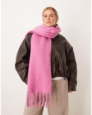 Vila Écharpe ultra douce à franges - vif - Rose