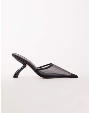 TOPSHOP Alessio pumps mit eckigem absatz und spitzer spitze - Natur