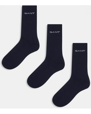 GANT 3 Pack Sports Socks With Logo - Blue