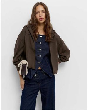 Pull&Bear Balloon Hoodie - Blue