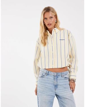 Tommy Hilfiger Script Logo Cropped Shirt - White