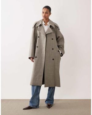Mango Capsule 100% Wool Premium Trench Coat - Natural