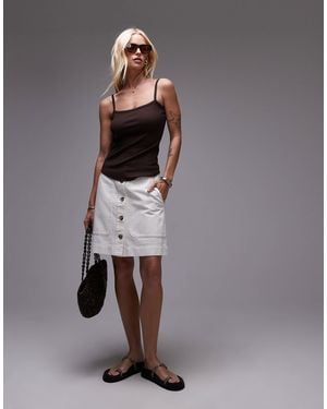 ARKET Minimal Denim Mini Skirt - Gray