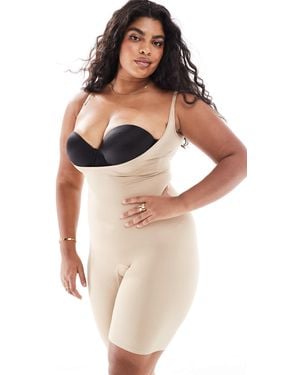Vero Moda – kurzer, nahtloser unterbrust-body - Natur