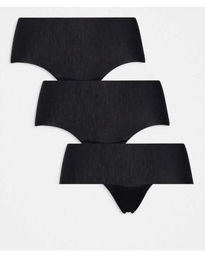 Commando Bikini Briefs 3 Pack - Black