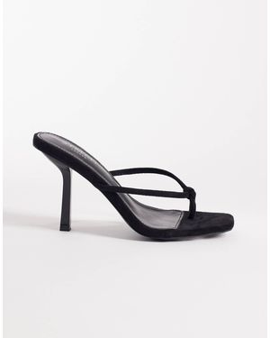 SIMMI Simmi london – asra – mules-sandaletten aus wildlederimitat - Schwarz